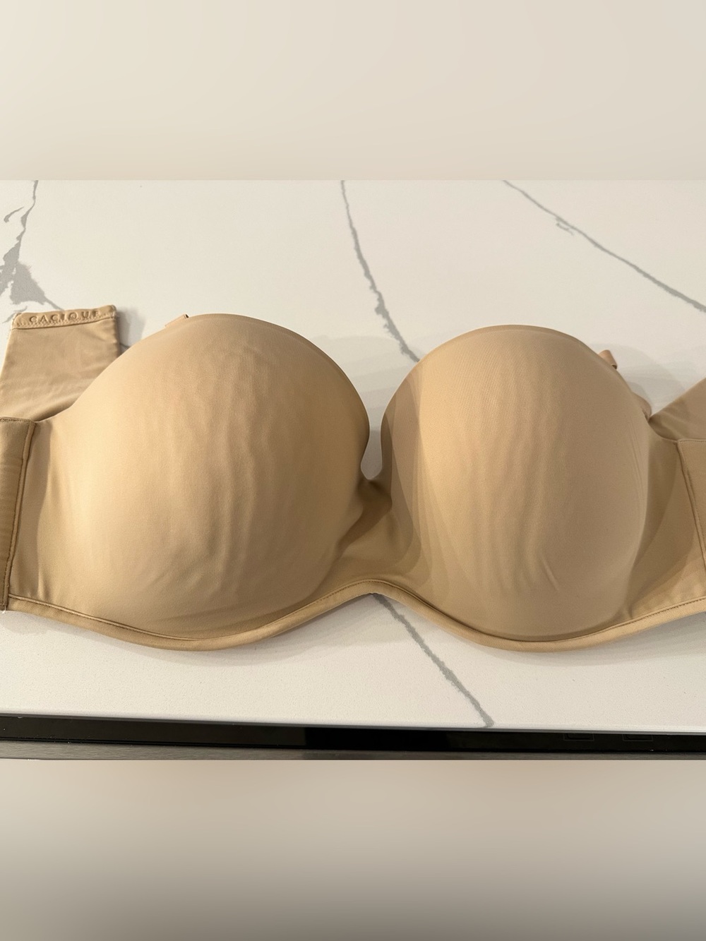 Cacique Lane Bryant Smooth Boost Strapless Multi-Way Bra – 42D – Nude/Tan